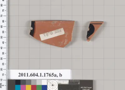 Terracotta rim fragments of kylikes(drinking cups)