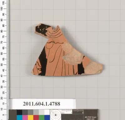 Terracotta fragment of a kylix (drinking cup)