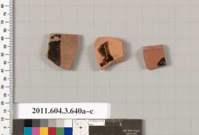 Terracotta fragments of calyx-kraters (bowls for mixing wine and water) or column-kraters (bowls for mixing wine and water)