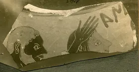 AMPHORA, PANATHENAIC PRIZE, FRAGMENT (ATHENIAN, BLACK-FIGURE)