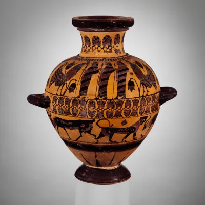 Terracotta hydria (water jar)