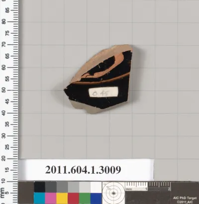 Terracotta fragment of a kylix (drinking cup)