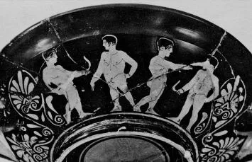 CUP, STEMLESS (ATHENIAN, RED-FIGURE)