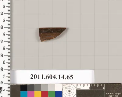 Terracotta rim fragment of a kylix (drinking cup)