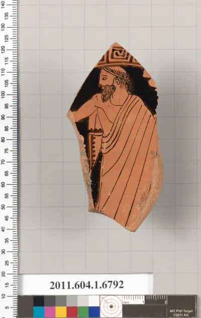 Terracotta fragment of a kylix (drinking cup)