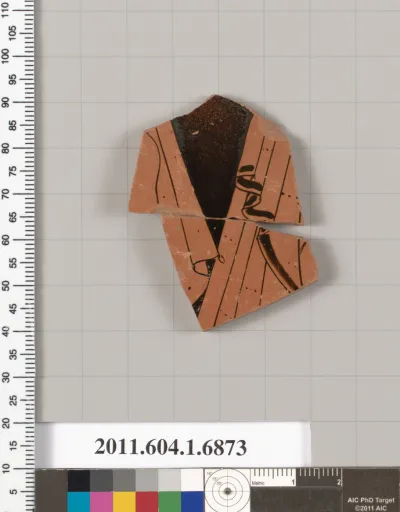 Terracotta fragment of a kylix (drinking cup)