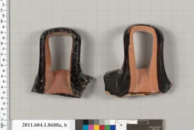 Terracotta fragments of stemless kylikes (drinking cups)