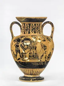 AMPHORA, NECK (ATHENIAN, BLACK-FIGURE)