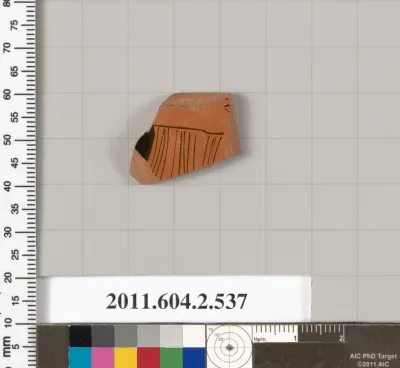 Terracotta fragment of a column-krater (bowl for mixing wine and water)