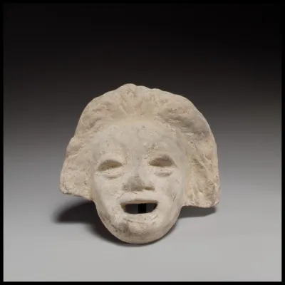 Terracotta comic mask