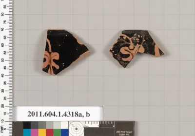 Terracotta rim fragments of kylikes (drinking cups)