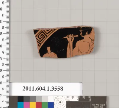 Terracotta fragment of a kylix (drinking cup)