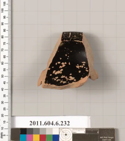 Terracotta fragment of a salt cellar?