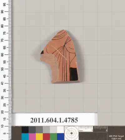 Terracotta fragment of a kylix (drinking cup)