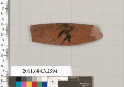 Terracotta rim fragment of a kylix: lip-cup (drinking cup)
