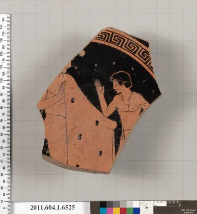 Terracotta fragment of a kylix (drinking cup)