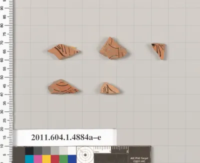 Terracotta fragments of kylikes (drinking cups)