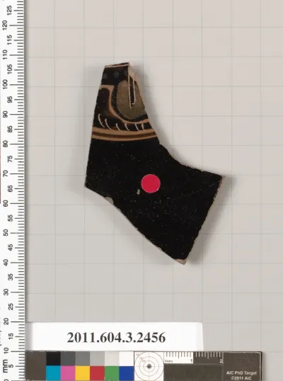 Terracotta fragment of a kylix (drinking cup)