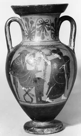 AMPHORA, NECK (ATHENIAN, BLACK-FIGURE)