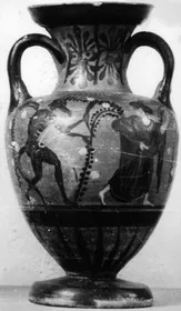 AMPHORA, NECK (ATHENIAN, BLACK-FIGURE)