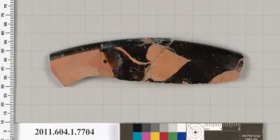 Terracotta fragment of a kylix (drinking cup)