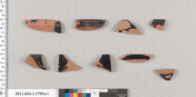 Terracotta rim fragments of kylikes(drinking cups)
