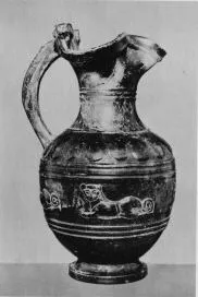 OINOCHOE (ETRUSCAN, BUCCHERO)