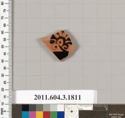 Terracotta fragment of a kylix: Lip cup (drinking cup)