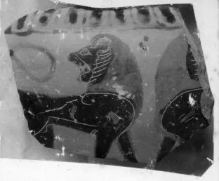 KRATER, COLUMN, FRAGMENT (ATHENIAN, BLACK-FIGURE)