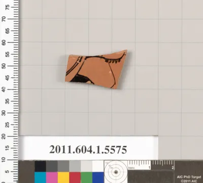 Terracotta fragment of a kylix (drinking cup)