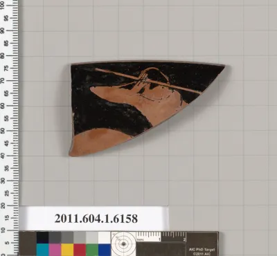 Terracotta rim fragment of a kylix (drinking cup)