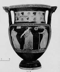 KRATER, COLUMN (SOUTH ITALIAN, APULIAN, RED-FIGURE)