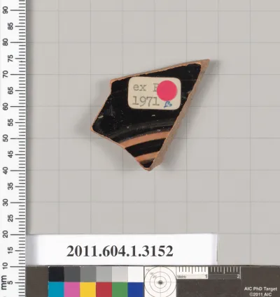 Terracotta fragment of a kylix (drinking cup)