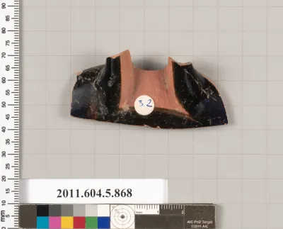 Terracotta fragment of a kylix (drinking cup)