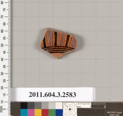Terracotta fragment of a Little Master cup (drinking cup)