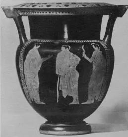 KRATER, COLUMN (ATHENIAN, RED-FIGURE)