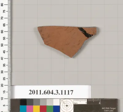 Terracotta fragment of a mastoid (drinking cup with narrow base) or a kyathos (cup-shaped ladle)