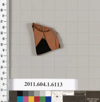 Terracotta fragment of a kylix (drinking cup)