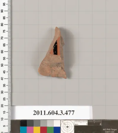 Terracotta fragment of a Panathenaic prize amphora