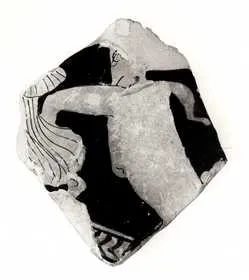 FIGURE VASE, FRAGMENT (ATHENIAN, RED-FIGURE)