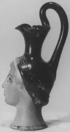 FIGURE VASE, OINOCHOE (ATHENIAN, RED-FIGURE)