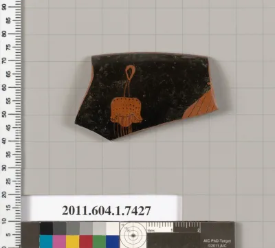 Terracotta rim fragment of a kylix (drinking cup)