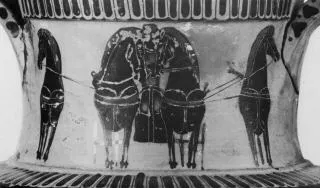 AMPHORA, NECK (ATHENIAN, BLACK-FIGURE)