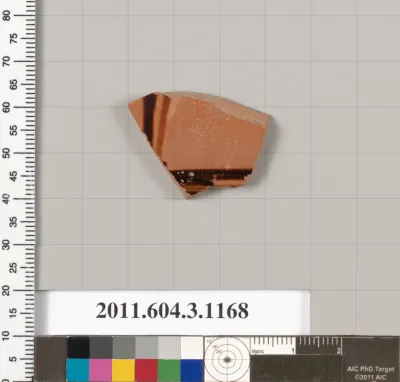 Terracotta fragment of a mastoid (drinking cup with narrow base) or a kyathos (cup-shaped ladle)