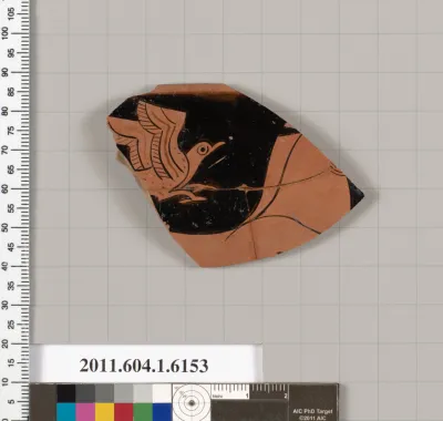 Terracotta rim fragment of a kylix (drinking cup)