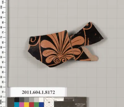 Terracotta fragment of a kylix (drinking cup)