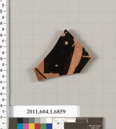 Terracotta fragment of a kylix (drinking cup)