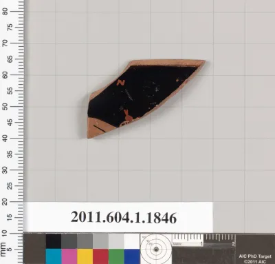 Terracotta rim fragment of a kylix (drinking cup)