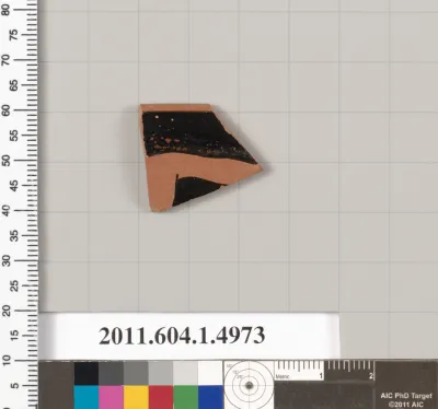 Terracotta rim fragment of a kylix (drinking cup)