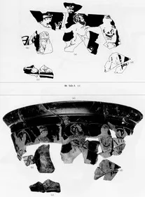CUP, STEMLESS, FRAGMENTS (ATHENIAN, RED-FIGURE)